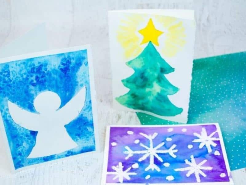 DIY Watercolor Christmas Cards