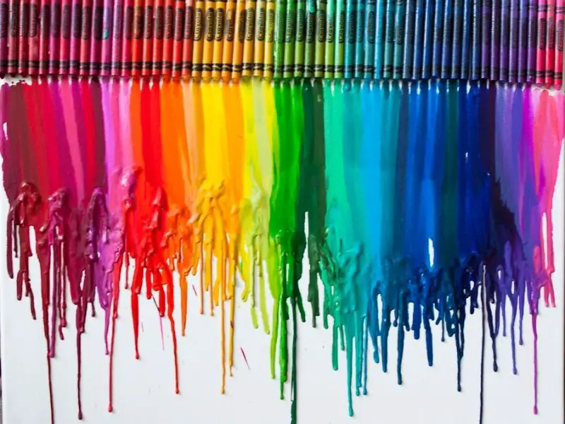 Melting Crayon Rainbow Art