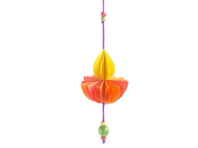 Paper Diya garland