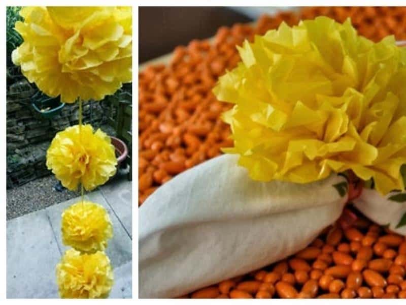 Paper Marigold Flowers