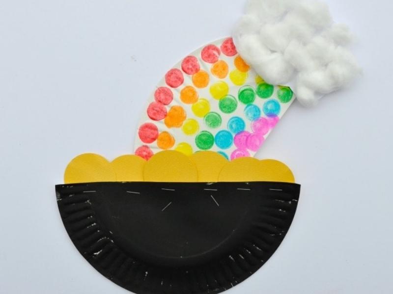 Paper Plate Pot of Gold and Rainbow Craft