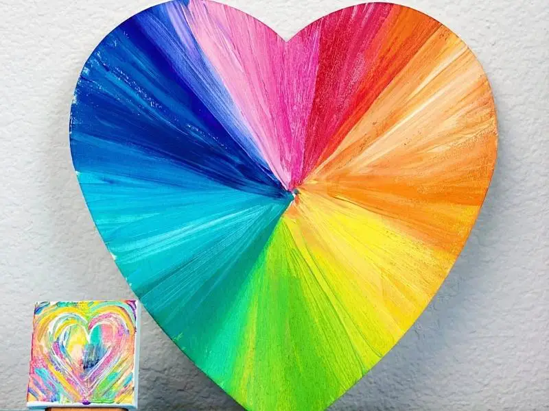 Rainbow Heart Art