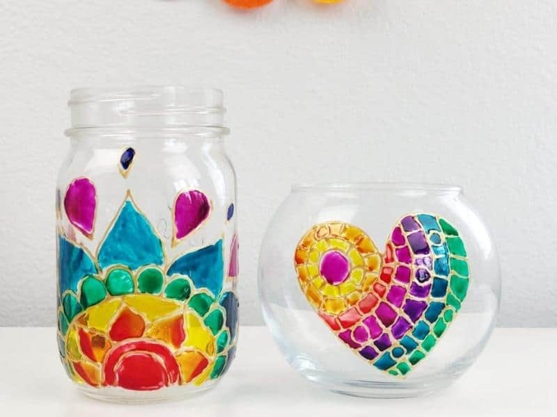 Stained Glass Jars and Vases