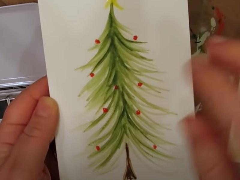 Whimsical Watercolor Christmas Tree