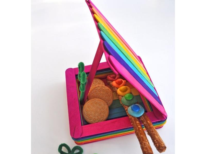 Rainbow Popsicle Stick Trap