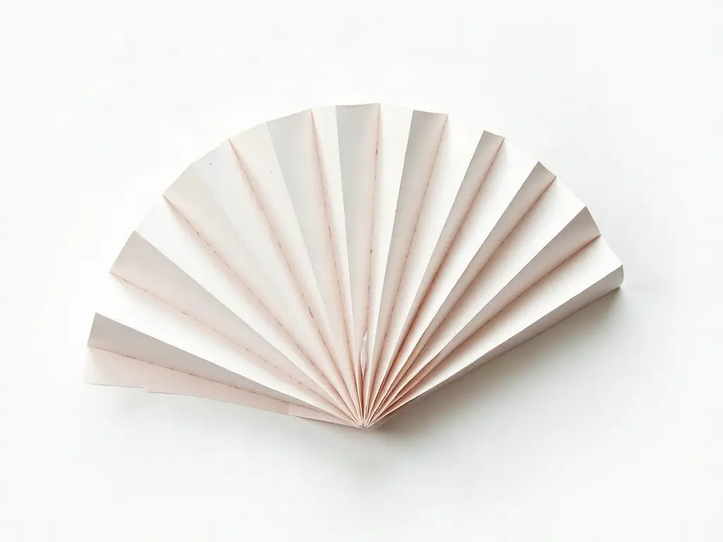 Steps for folding a paper into a fan