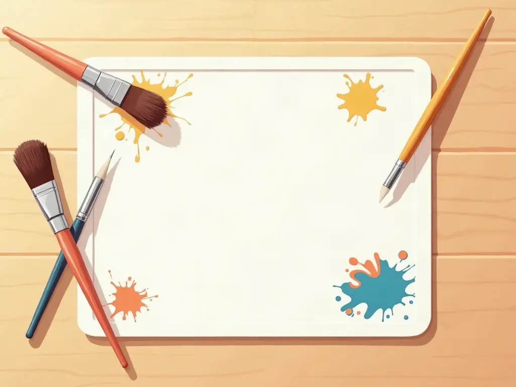 Washable splat mat with paint splatters under a child's art spot